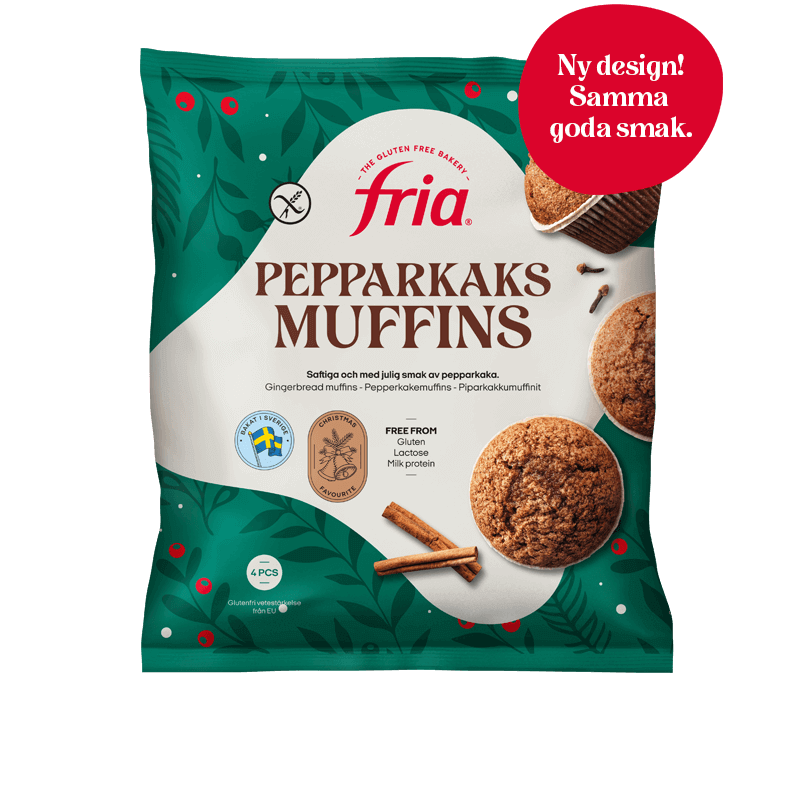 Fria Glutenfria Pepparkaksmuffins