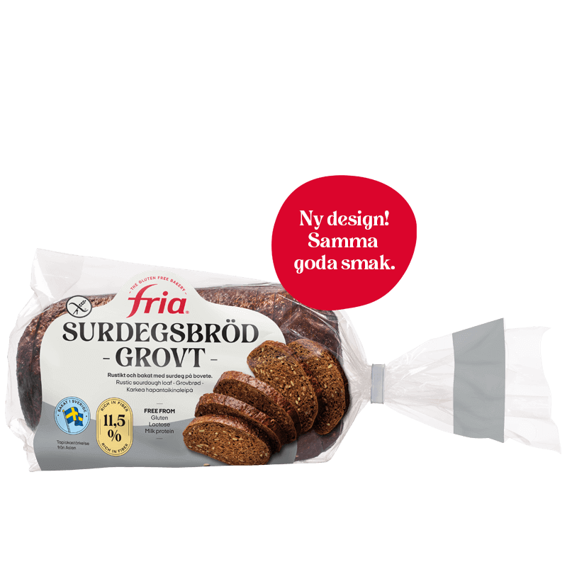 Fria Glutenfritt Grovt Surdegsbröd